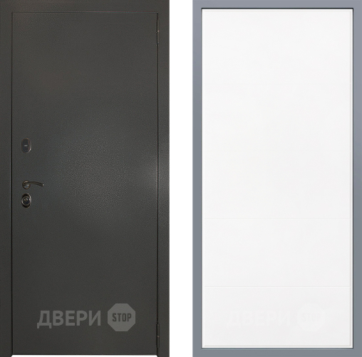 Дверь Заводские двери Эталон 3к антик серебро Тривия Белый софт в Красноармейске