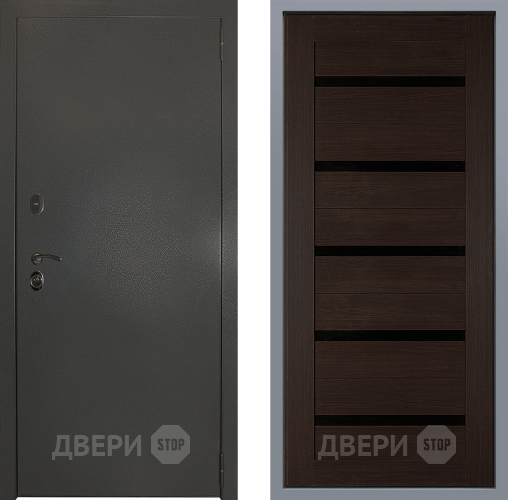 Дверь Заводские двери Эталон 3к антик серебро СБ-1 орех тисненый в Красноармейске
