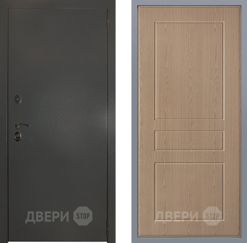 Дверь Заводские двери Эталон 3к антик серебро К-2 Беленый дуб в Красноармейске