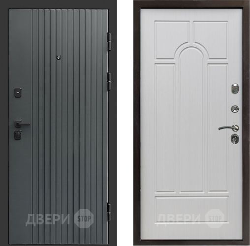 Входная металлическая Дверь Престиж Tvist Grey Арка Лиственница белая в Красноармейске