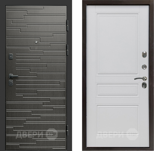 Входная металлическая Дверь Престиж Rivera Классика Белый матовый в Красноармейске