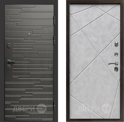 Входная металлическая Дверь Престиж Rivera Лучи Бетон светлый в Красноармейске