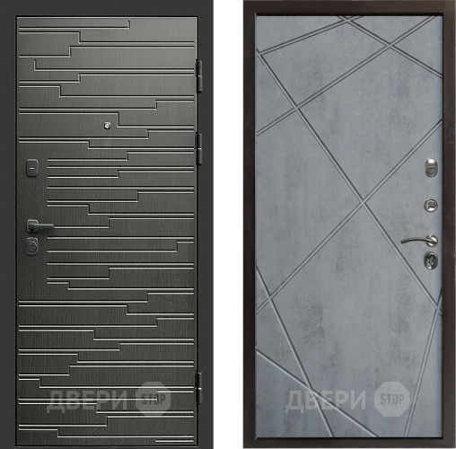 Входная металлическая Дверь Престиж Rivera Лучи Бетон темный в Красноармейске