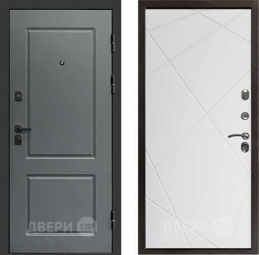 Входная металлическая Дверь Престиж Verona Лучи Бетон белый в Красноармейске