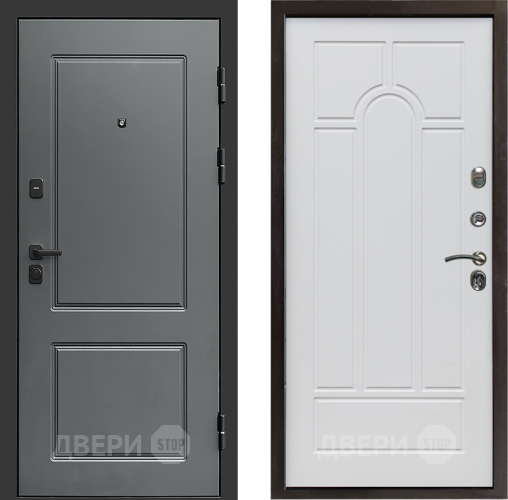 Входная металлическая Дверь Престиж Verona Арка Белое дерево в Красноармейске