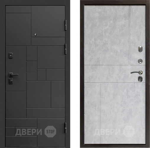 Входная металлическая Дверь Престиж Kvadro Горизонт Бетон светлый в Красноармейске