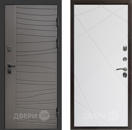 Входная металлическая Дверь Престиж Siciliya Лучи Бетон белый в Красноармейске