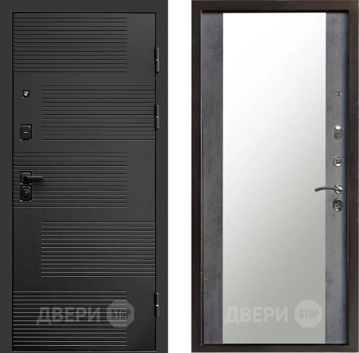 Входная металлическая Дверь Престиж Favorit Зеркало Бетон темный в Красноармейске