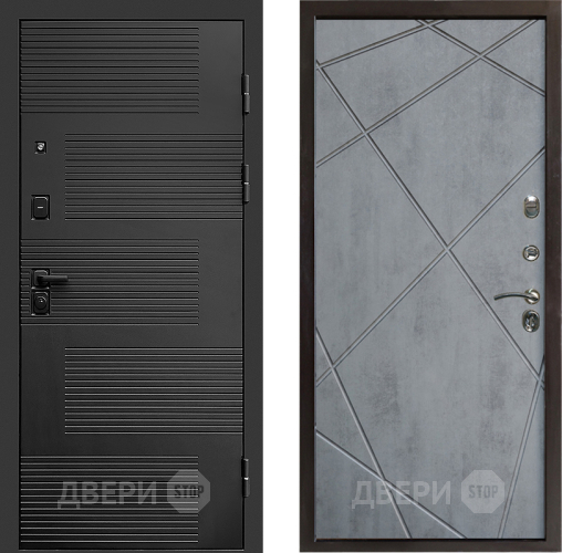 Входная металлическая Дверь Престиж Favorit Лучи Бетон темный в Красноармейске