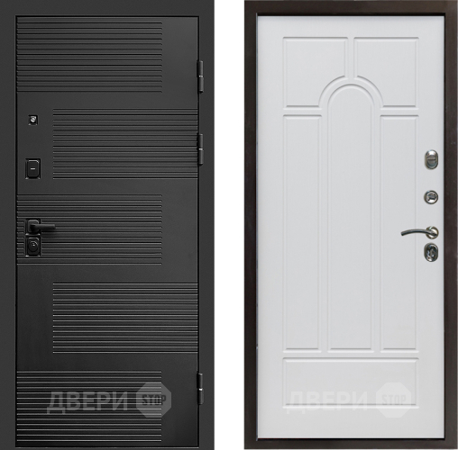 Входная металлическая Дверь Престиж Favorit Арка Белое дерево в Красноармейске