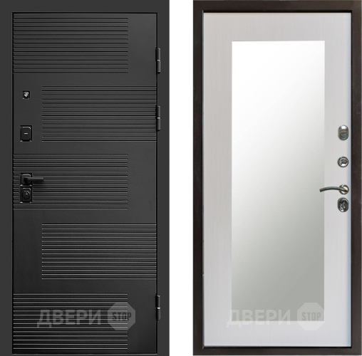 Входная металлическая Дверь Престиж Favorit Зеркло Пастораль Лиственница белая в Красноармейске