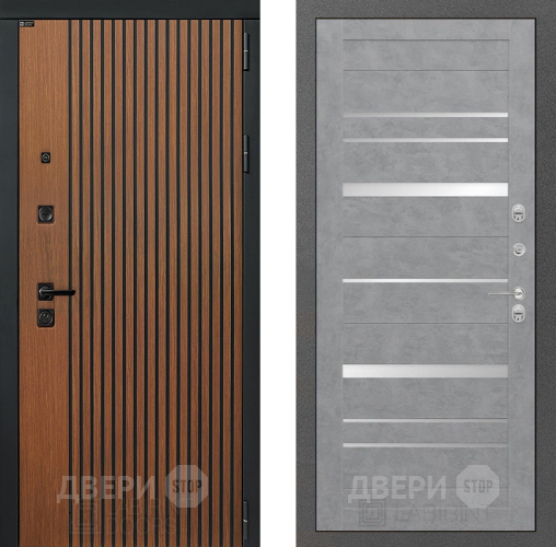 Входная металлическая Дверь Лабиринт (LABIRINT) Шторм 20 Бетон светлый в Красноармейске