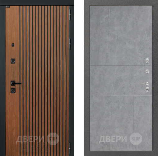 Входная металлическая Дверь Лабиринт (LABIRINT) Шторм 21 Бетон светлый в Красноармейске