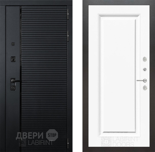Входная металлическая Дверь Лабиринт (LABIRINT) Piano 27 Белый (RAL-9003) в Красноармейске
