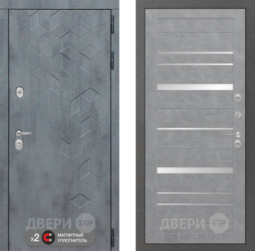 Входная металлическая Дверь Лабиринт (LABIRINT) Бетон 20 Бетон светлый в Красноармейске