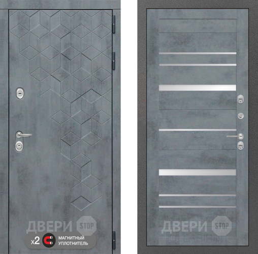 Входная металлическая Дверь Лабиринт (LABIRINT) Бетон 20 Бетон темный в Красноармейске