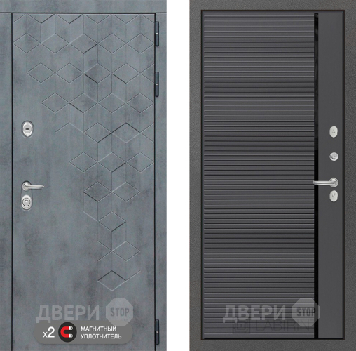 Входная металлическая Дверь Лабиринт (LABIRINT) Бетон 22 Графит софт в Красноармейске