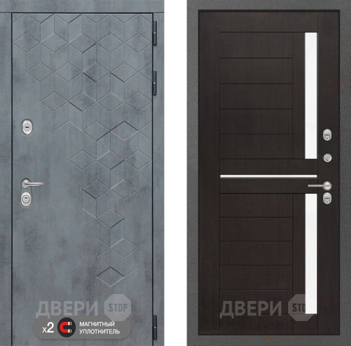 Входная металлическая Дверь Лабиринт (LABIRINT) Бетон 02 Венге в Красноармейске