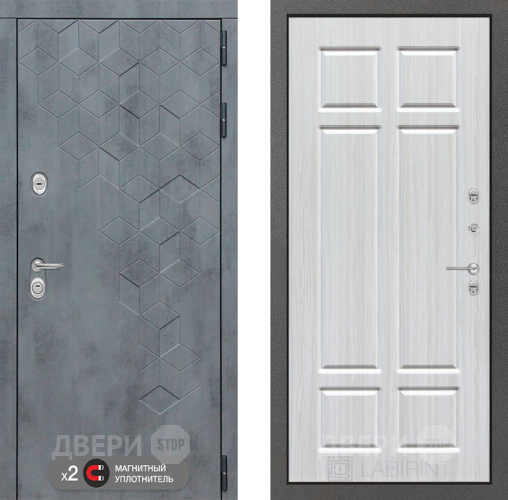 Входная металлическая Дверь Лабиринт (LABIRINT) Бетон 08 Кристалл вуд в Красноармейске
