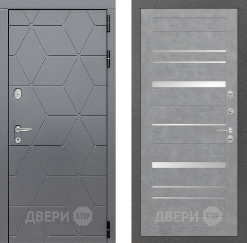Входная металлическая Дверь Лабиринт (LABIRINT) Cosmo 20 Бетон светлый в Красноармейске