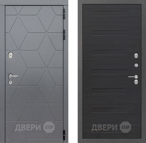 Входная металлическая Дверь Лабиринт (LABIRINT) Cosmo 14 Эковенге поперечный в Красноармейске