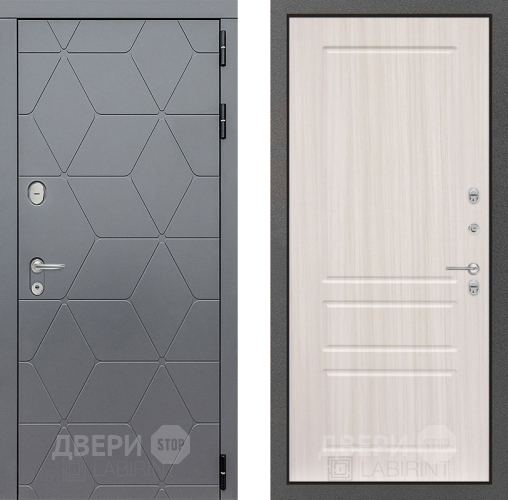 Входная металлическая Дверь Лабиринт (LABIRINT) Cosmo 03 Сандал белый в Красноармейске