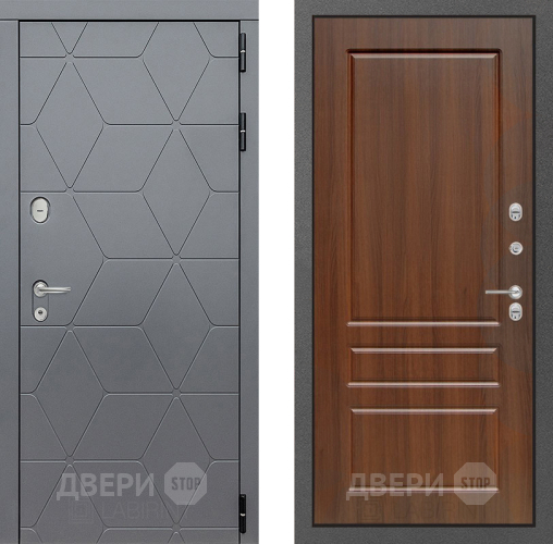 Входная металлическая Дверь Лабиринт (LABIRINT) Cosmo 03 Орех бренди в Красноармейске
