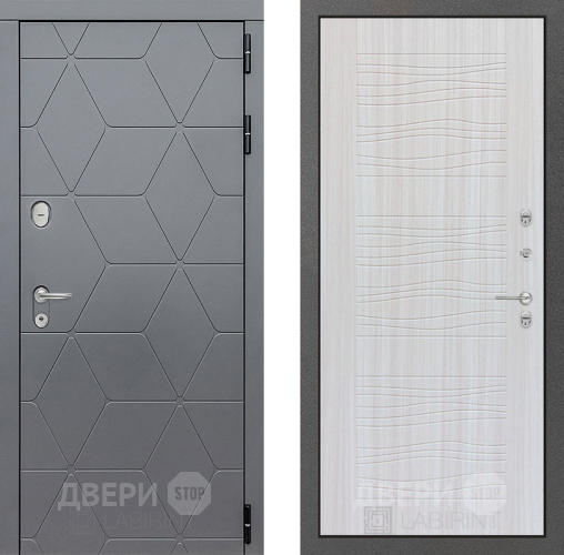 Входная металлическая Дверь Лабиринт (LABIRINT) Cosmo 06 Сандал белый в Красноармейске