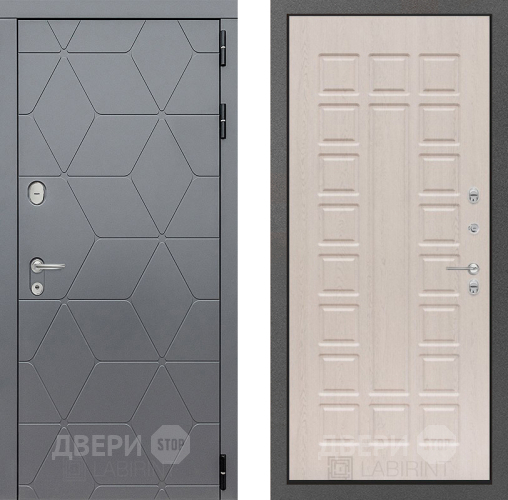 Входная металлическая Дверь Лабиринт (LABIRINT) Cosmo 04 Беленый дуб в Красноармейске