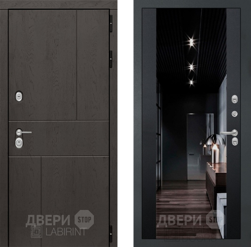 Дверь Лабиринт (LABIRINT) Urban Зеркало Максимум с тонировкой Черный кварц в Красноармейске