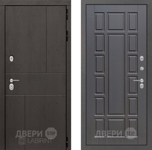 Входная металлическая Дверь Лабиринт (LABIRINT) Urban 12 Венге в Красноармейске