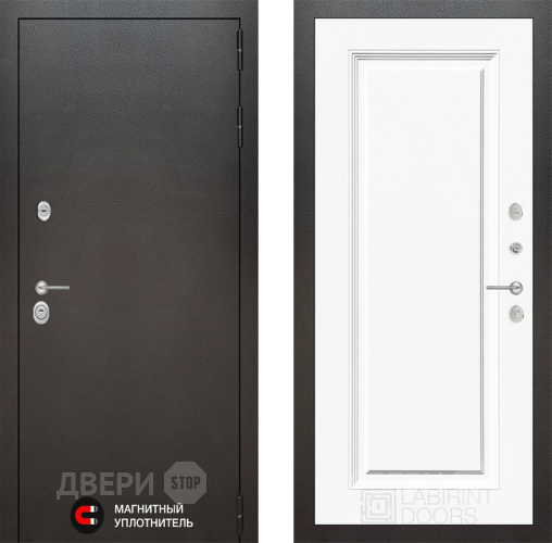 Дверь Лабиринт (LABIRINT) Silver 27 Белый (RAL-9003) в Красноармейске