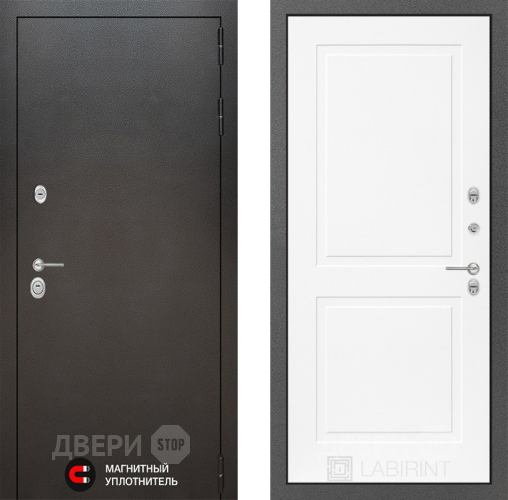 Дверь Лабиринт (LABIRINT) Silver 11 Белый софт в Красноармейске