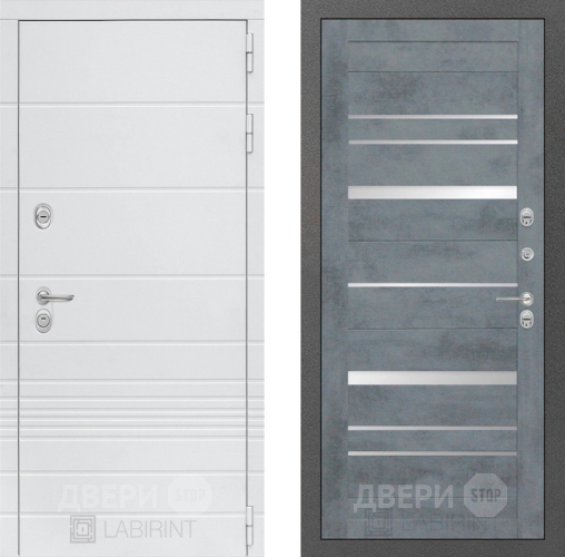 Входная металлическая Дверь Лабиринт (LABIRINT) Трендо 20 Бетон темный в Красноармейске