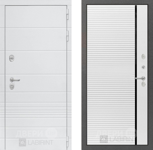 Дверь Лабиринт (LABIRINT) Трендо 22 Белый софт в Красноармейске