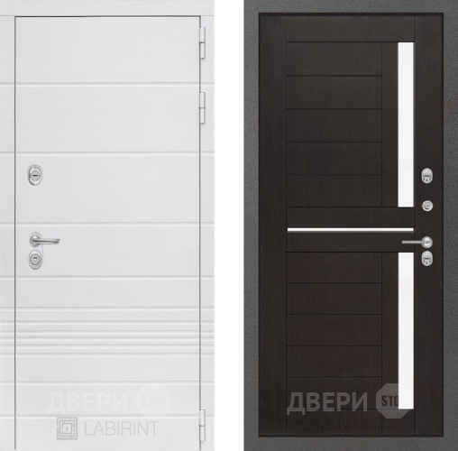 Входная металлическая Дверь Лабиринт (LABIRINT) Трендо 02 Венге в Красноармейске