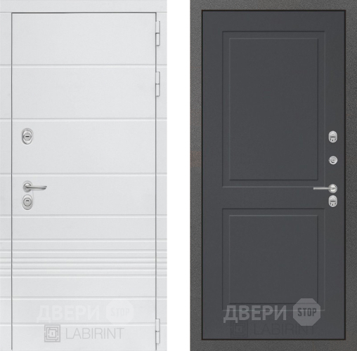 Входная металлическая Дверь Лабиринт (LABIRINT) Трендо 11 Графит софт в Красноармейске