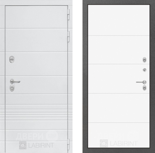 Дверь Лабиринт (LABIRINT) Трендо 13 Белый софт в Красноармейске