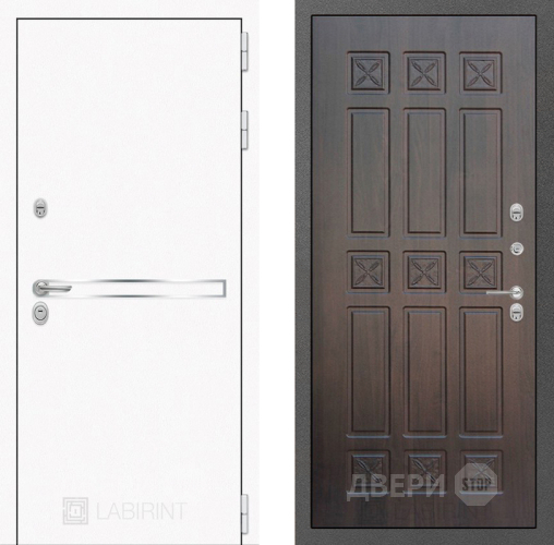 Входная металлическая Дверь Лабиринт (LABIRINT) Лайн White 16 VINORIT Алмон 28 в Красноармейске