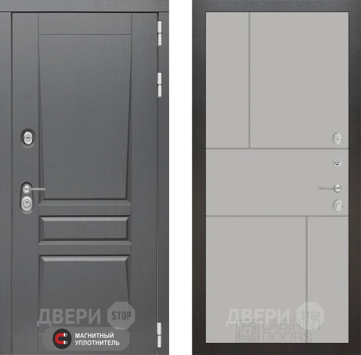 Входная металлическая Дверь Лабиринт (LABIRINT) Платинум 21 Грей софт в Красноармейске