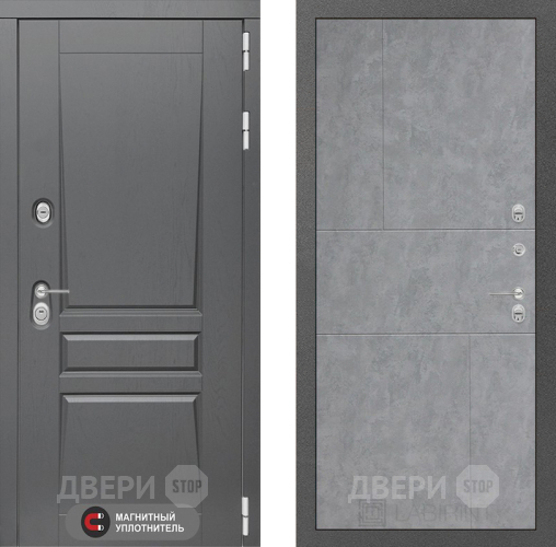 Входная металлическая Дверь Лабиринт (LABIRINT) Платинум 21 Бетон светлый в Красноармейске