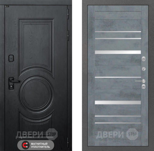 Входная металлическая Дверь Лабиринт (LABIRINT) Гранд 20 Бетон темный в Красноармейске