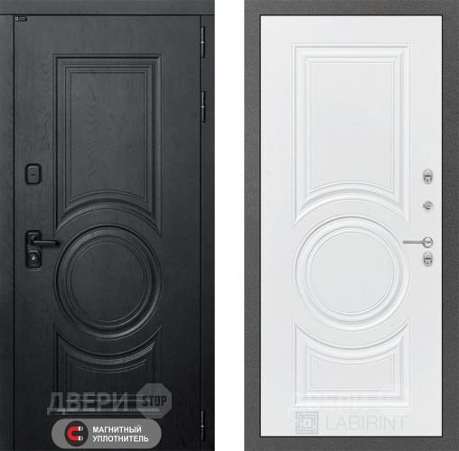 Входная металлическая Дверь Лабиринт (LABIRINT) Гранд 23 Белый софт в Красноармейске
