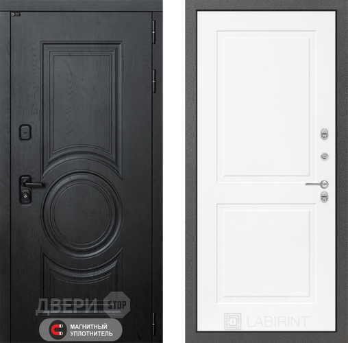 Входная металлическая Дверь Лабиринт (LABIRINT) Гранд 11 Белый софт в Красноармейске
