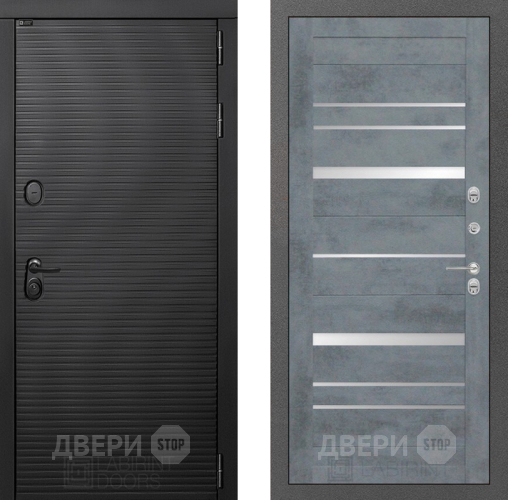 Входная металлическая Дверь Лабиринт (LABIRINT) Вулкано 20 Бетон темный в Красноармейске