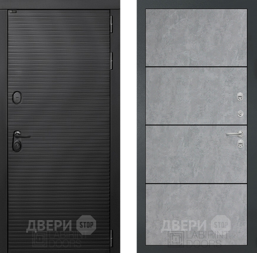 Входная металлическая Дверь Лабиринт (LABIRINT) Вулкано 25 Бетон светлый в Красноармейске