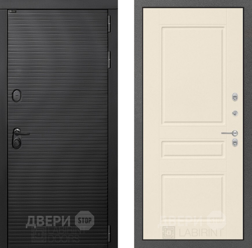 Входная металлическая Дверь Лабиринт (LABIRINT) Вулкано 03 Крем софт в Красноармейске