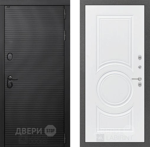 Входная металлическая Дверь Лабиринт (LABIRINT) Вулкано 23 Белый софт в Красноармейске