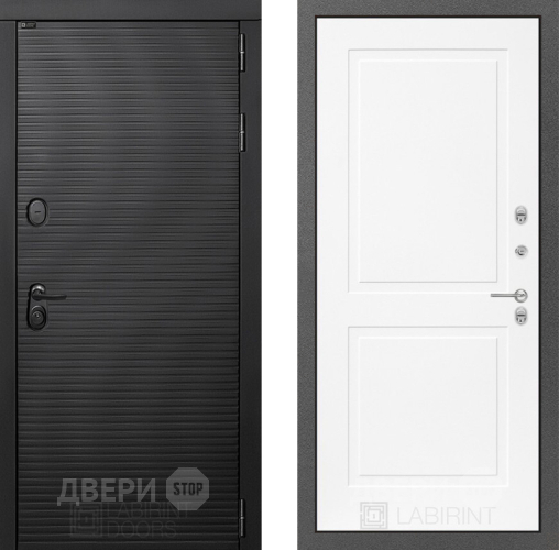 Входная металлическая Дверь Лабиринт (LABIRINT) Вулкано 11 Белый софт в Красноармейске