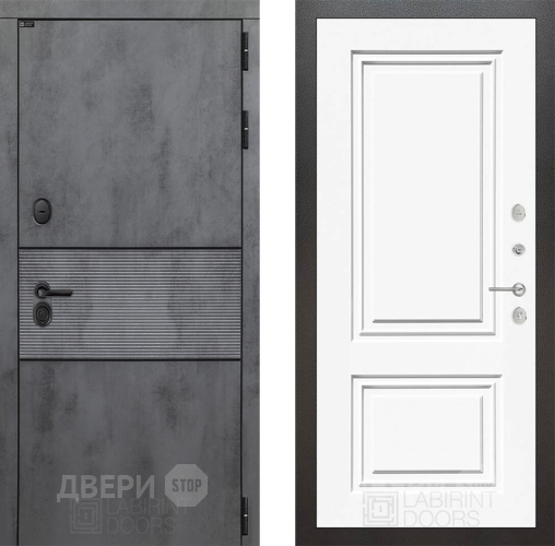 Дверь Лабиринт (LABIRINT) Инфинити 26 Белый (RAL-9003) в Красноармейске